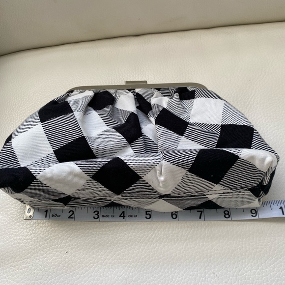 WHBM black/white gingham clutch - Picture 5 of 6